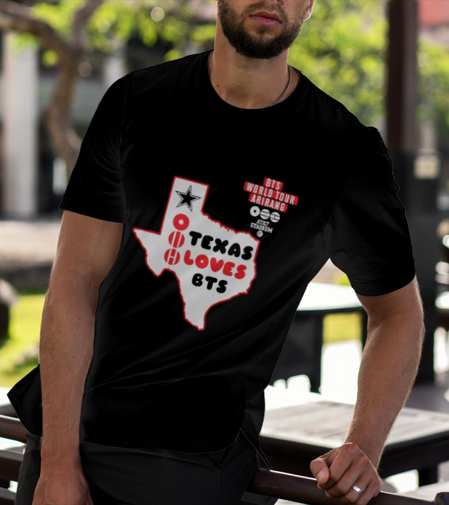 BTS World Tour Arirang Texas Loves At AT&T Stadium Dallas Cowboys T-Shirt