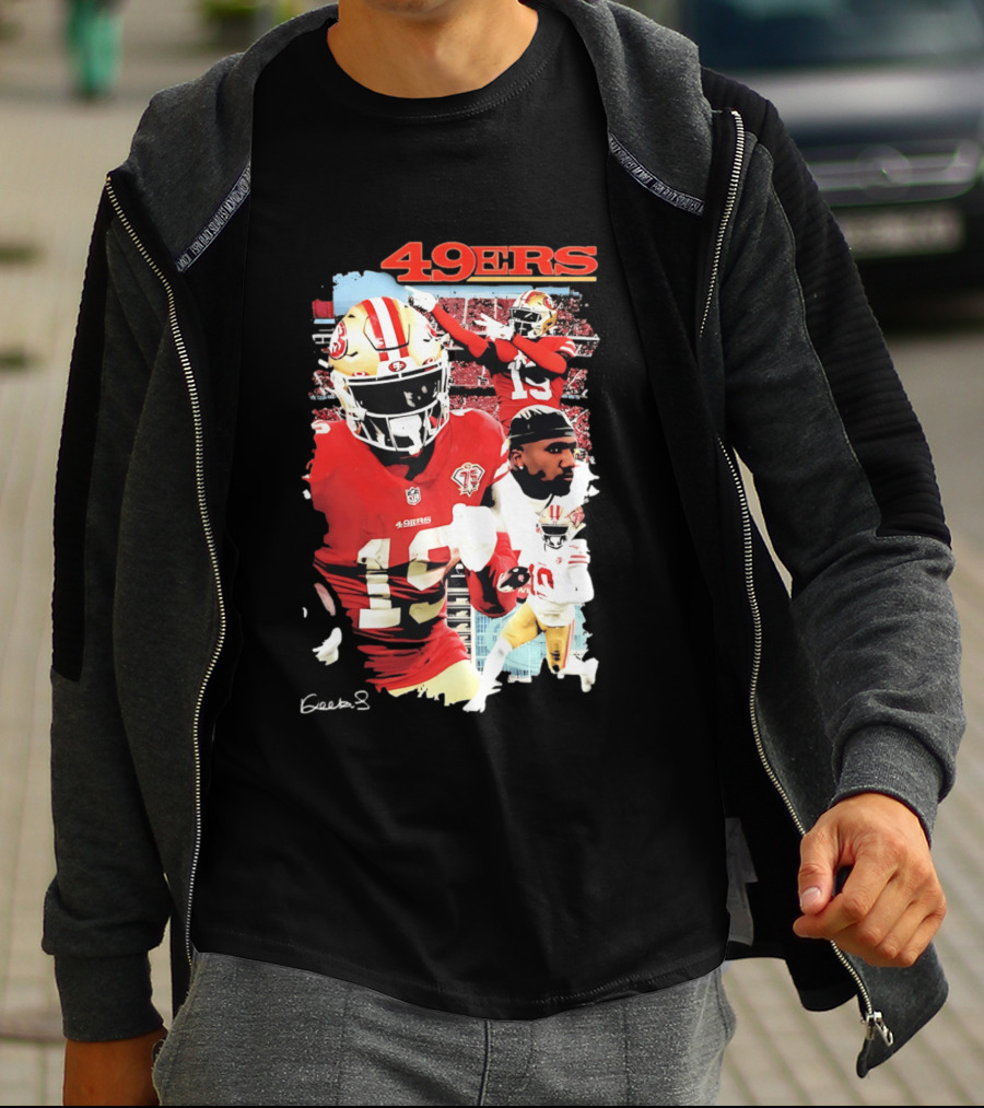 San Francisco 49ers Deebo Samuel 19 NFL Football Collage T-Shirt