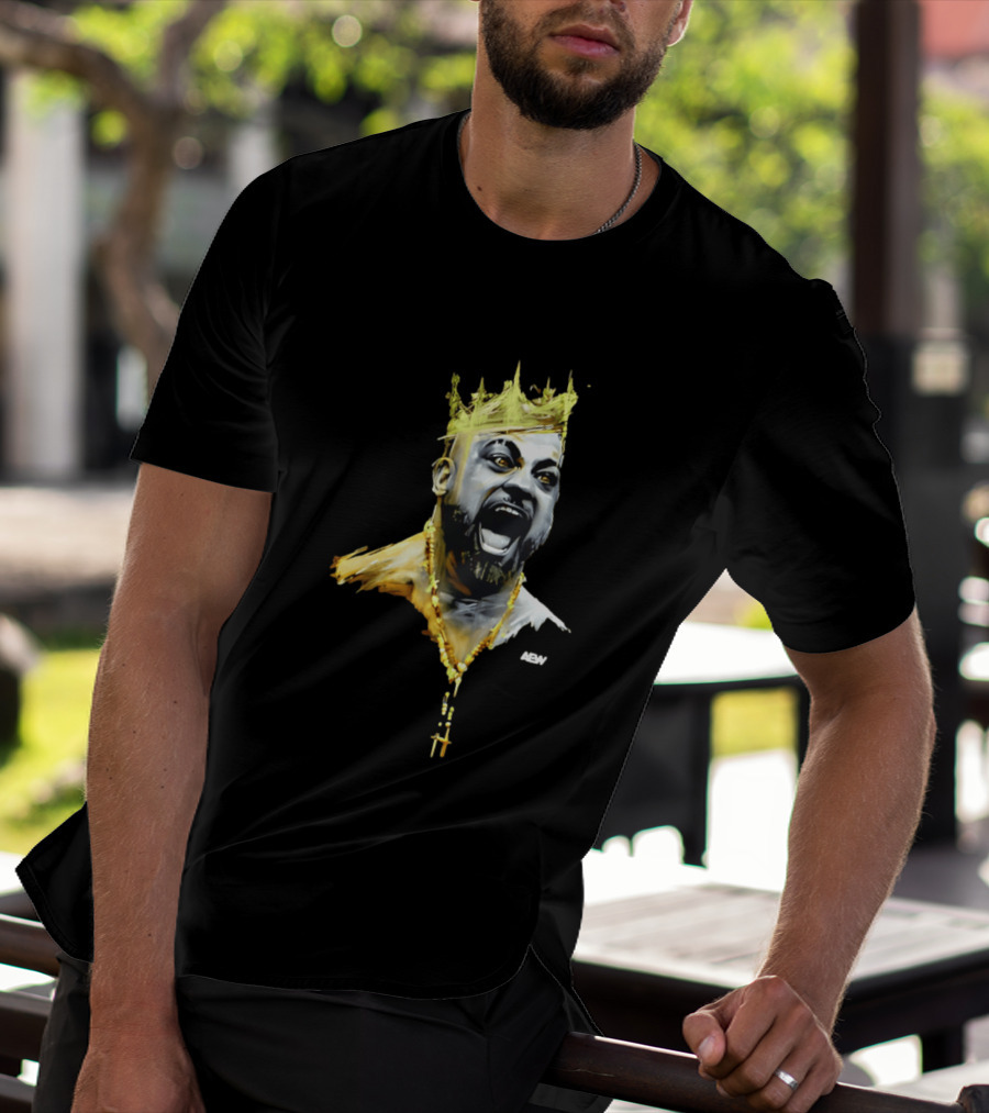 Eddie Kingston AEW Royalty Crown Gold Necklace T-Shirt