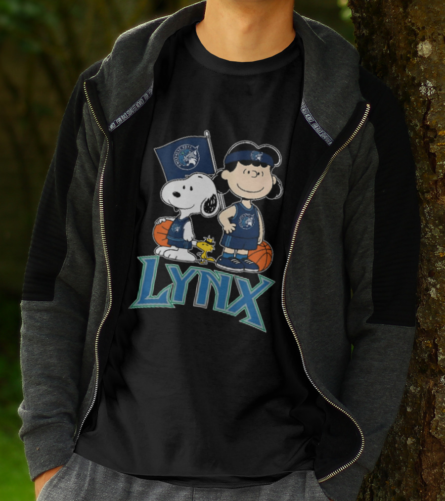 NIYNNENE SOTA LYNX Snoopy Lucy Peanuts Basketball T-Shirt