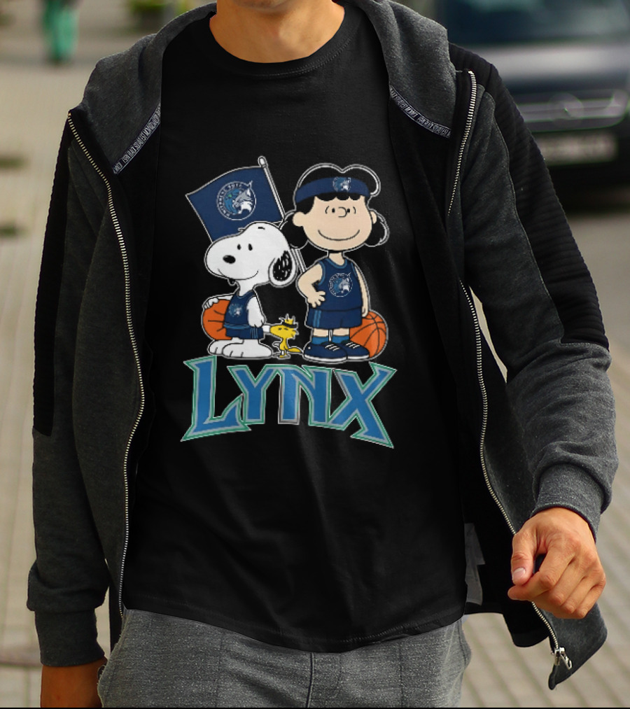 NIYNNENE SOTA LYNX Snoopy Lucy Peanuts Basketball T-Shirt