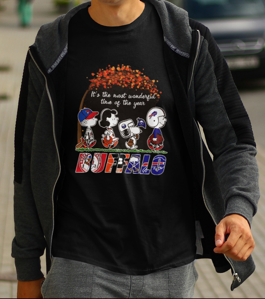 It's The Most Wonderful Time Of The Year Peanuts Buffalo Football Season T-Shirt
