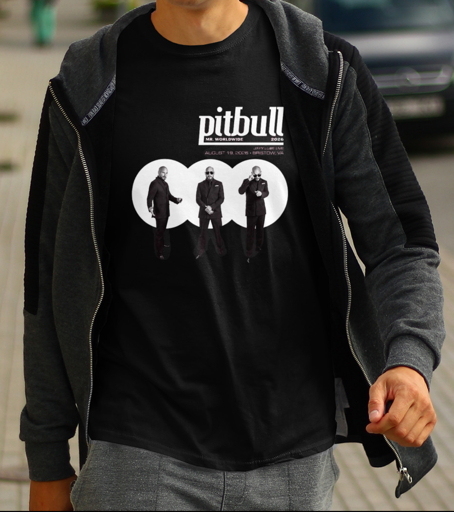 Pitbull Mr Worldwide 2026 Jiffy Lube Live Bristow VA August 19 Concert Event T-Shirt