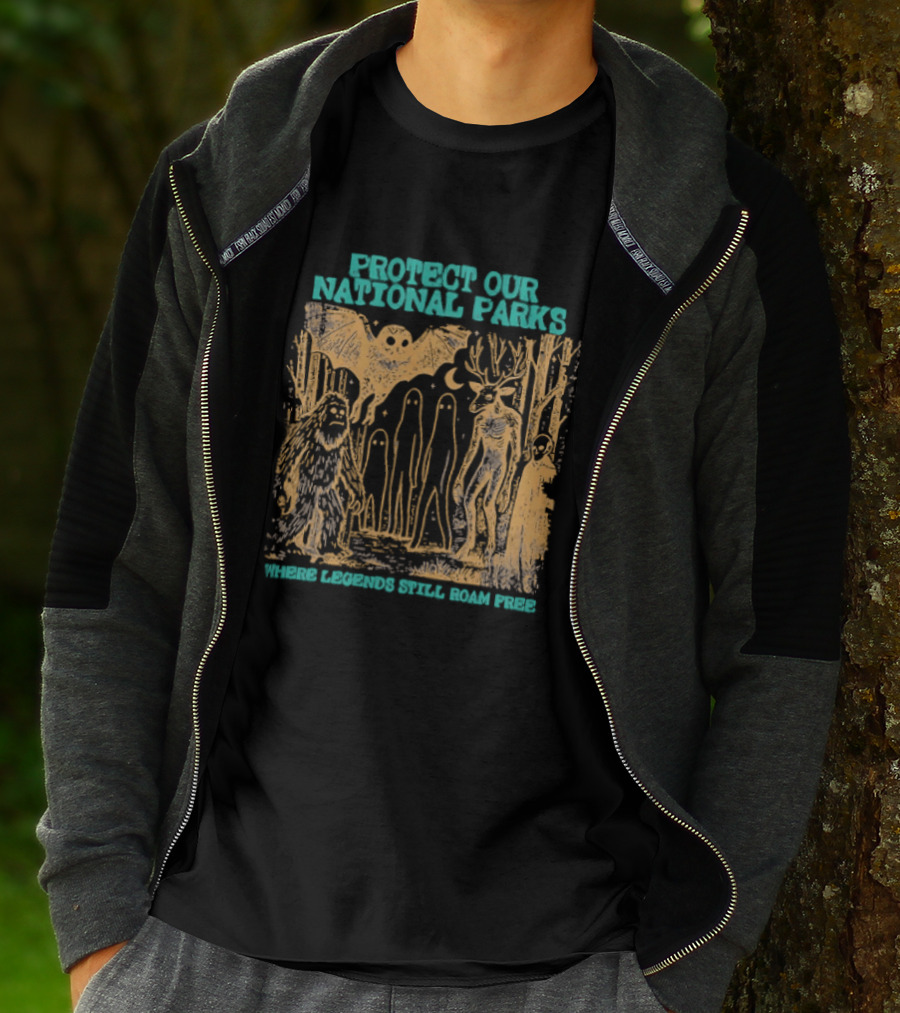 Protect Our National Parks Bigfoot Legends Roam Free T-Shirt