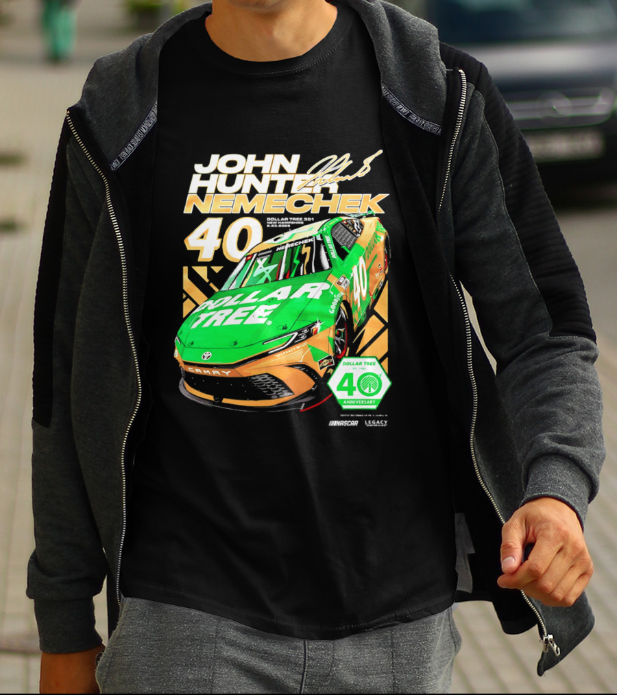 John Hunter Nemechek Dollar Tree 40 Anniversary Camry NASCAR Racing T-Shirt