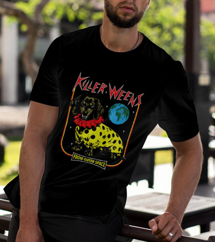 Killer Weens Dachshund Clown From Outer Space Earth T-Shirt