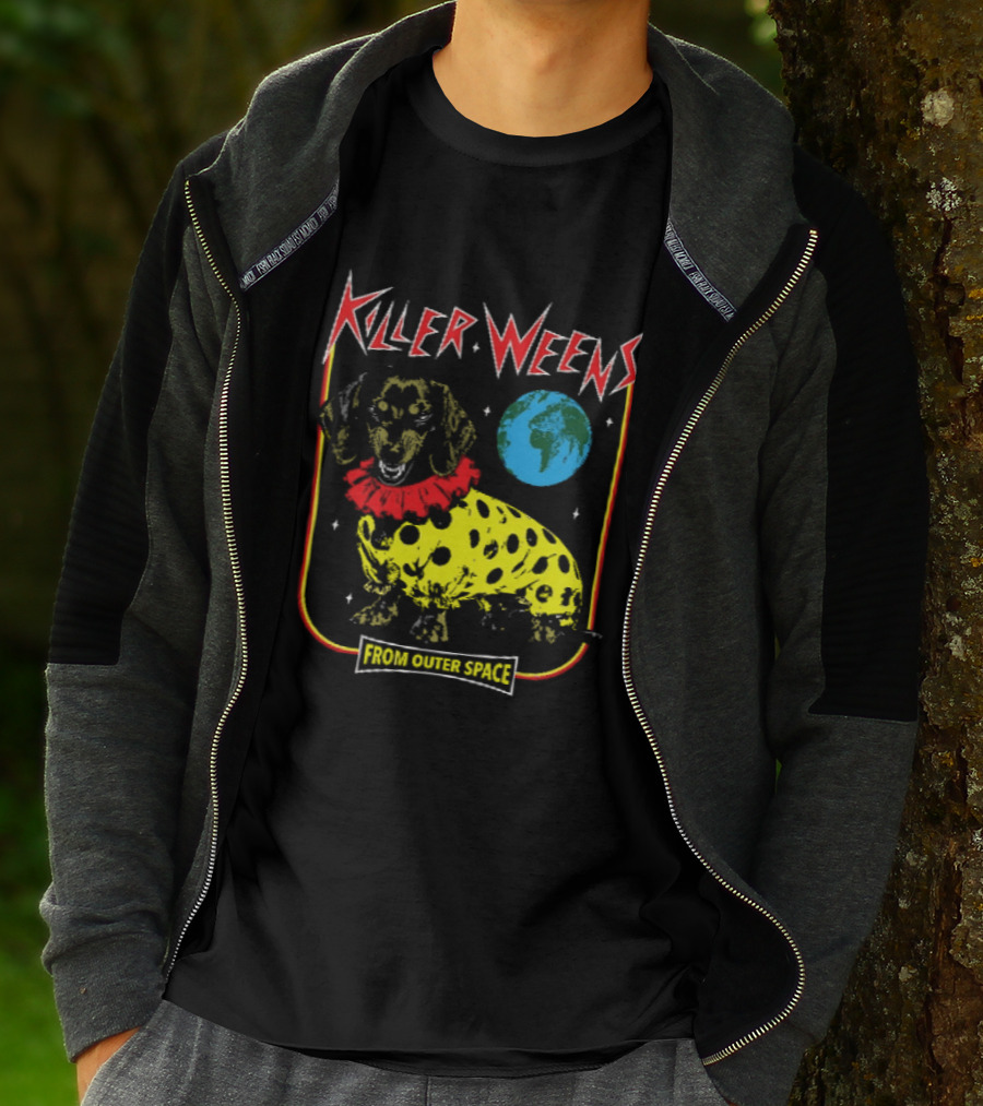 Killer Weens Dachshund Clown From Outer Space Earth T-Shirt