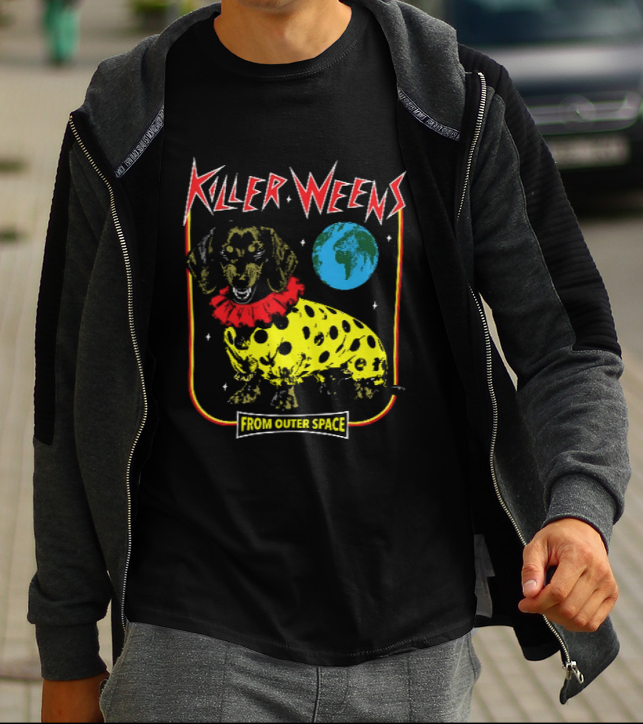 Killer Weens Dachshund Clown From Outer Space Earth T-Shirt
