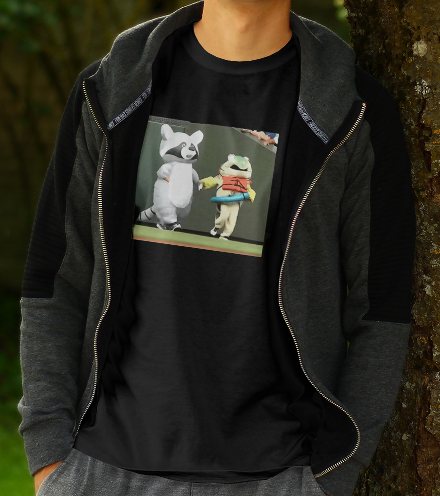 Seattle Mariners Mascots Jimothy Vs Humpy Salmon Running Event T-Shirt