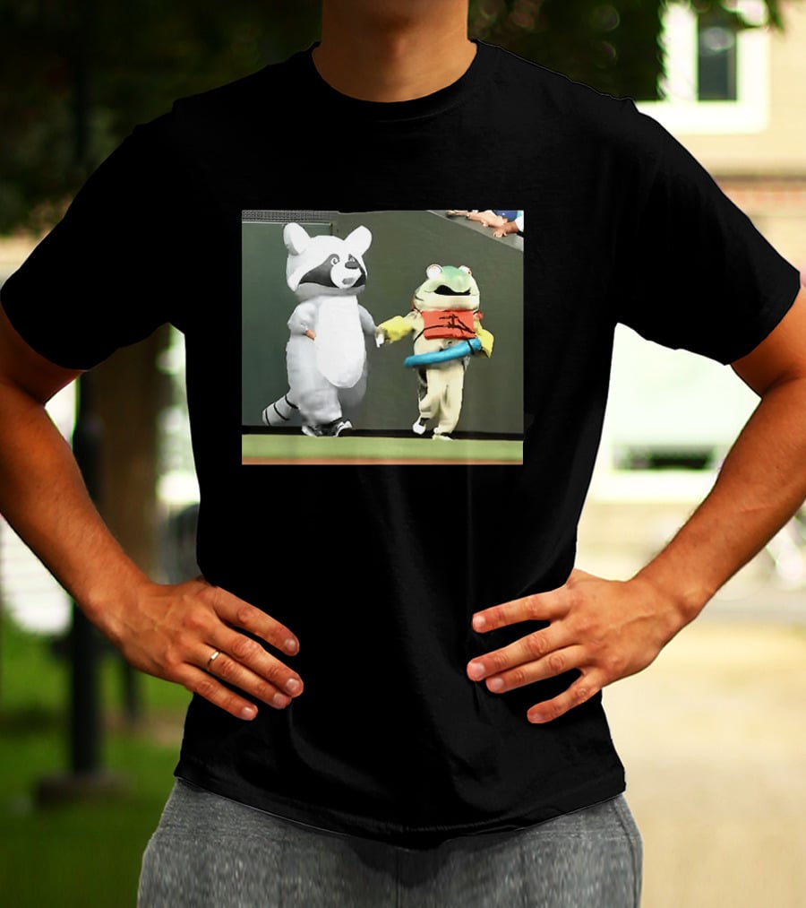 Seattle Mariners Mascots Jimothy Vs Humpy Salmon Running Event T-Shirt