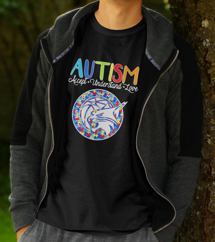 Minnesota Lynx Autism Accept Understand Love 2026 T-Shirt