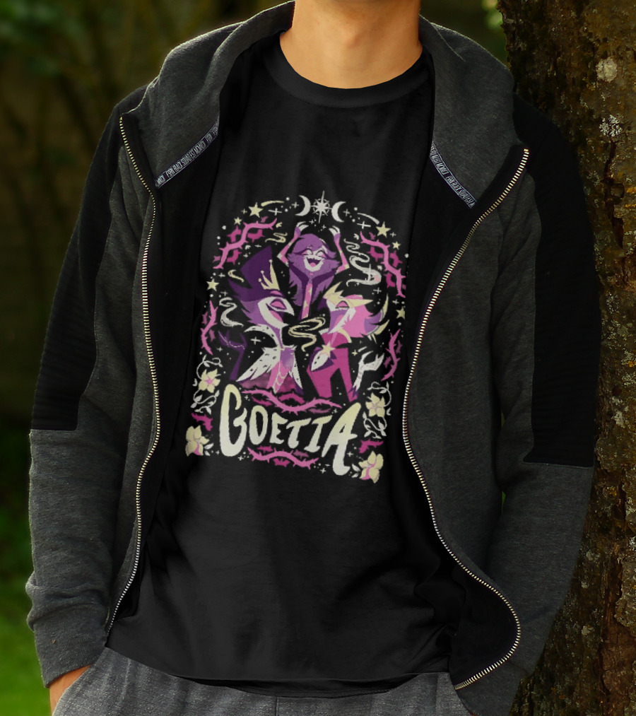 Spindlehorse Goetia Characters Celestial Motif And Crescent Moons T-Shirt