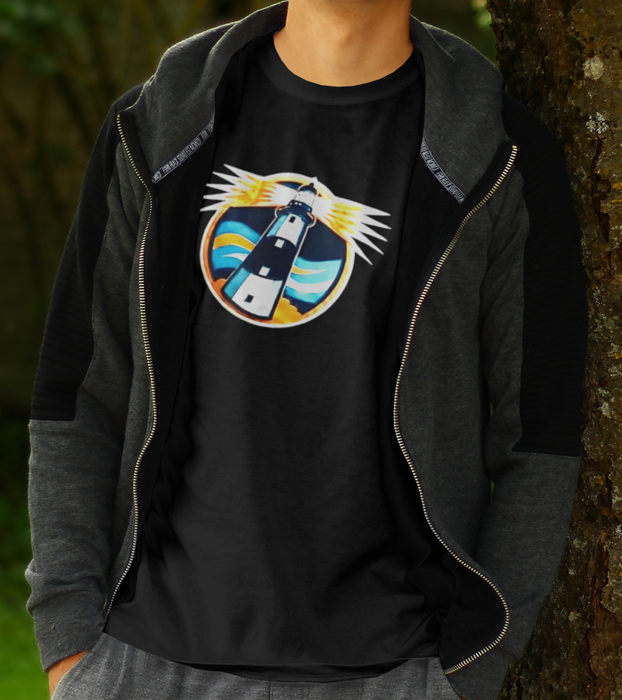 New York Islanders Navy Lighthouse буккаịt Sports Realistic Team Concept T-Shirt