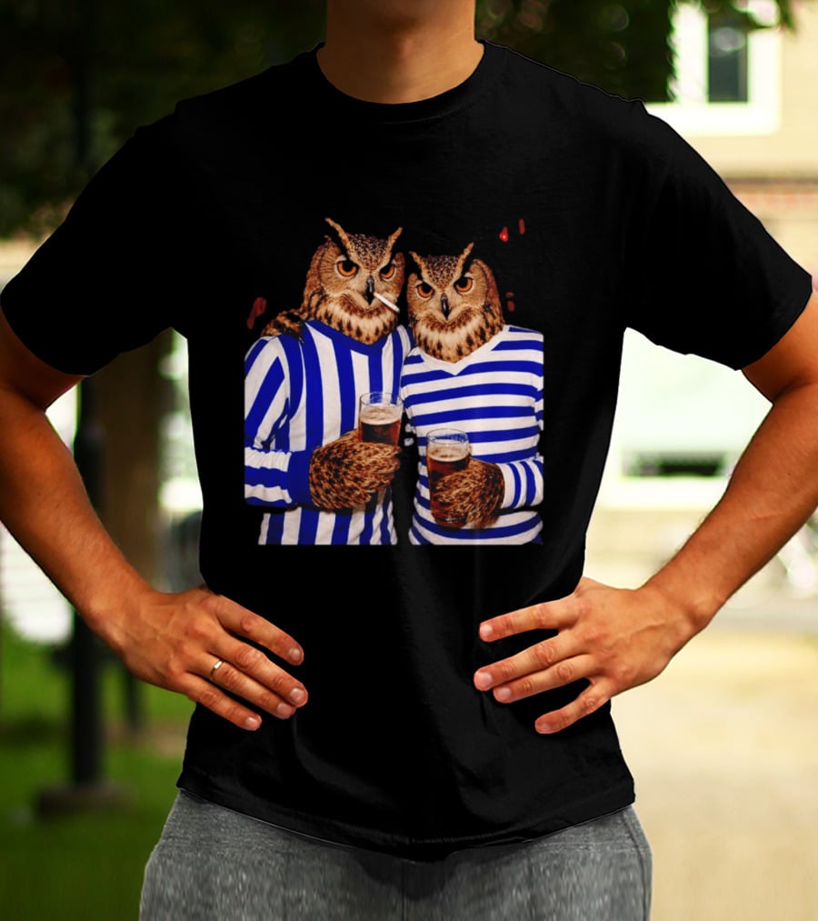 The Owls Night Out Classic Football Smoking Beer Party T-Shirt