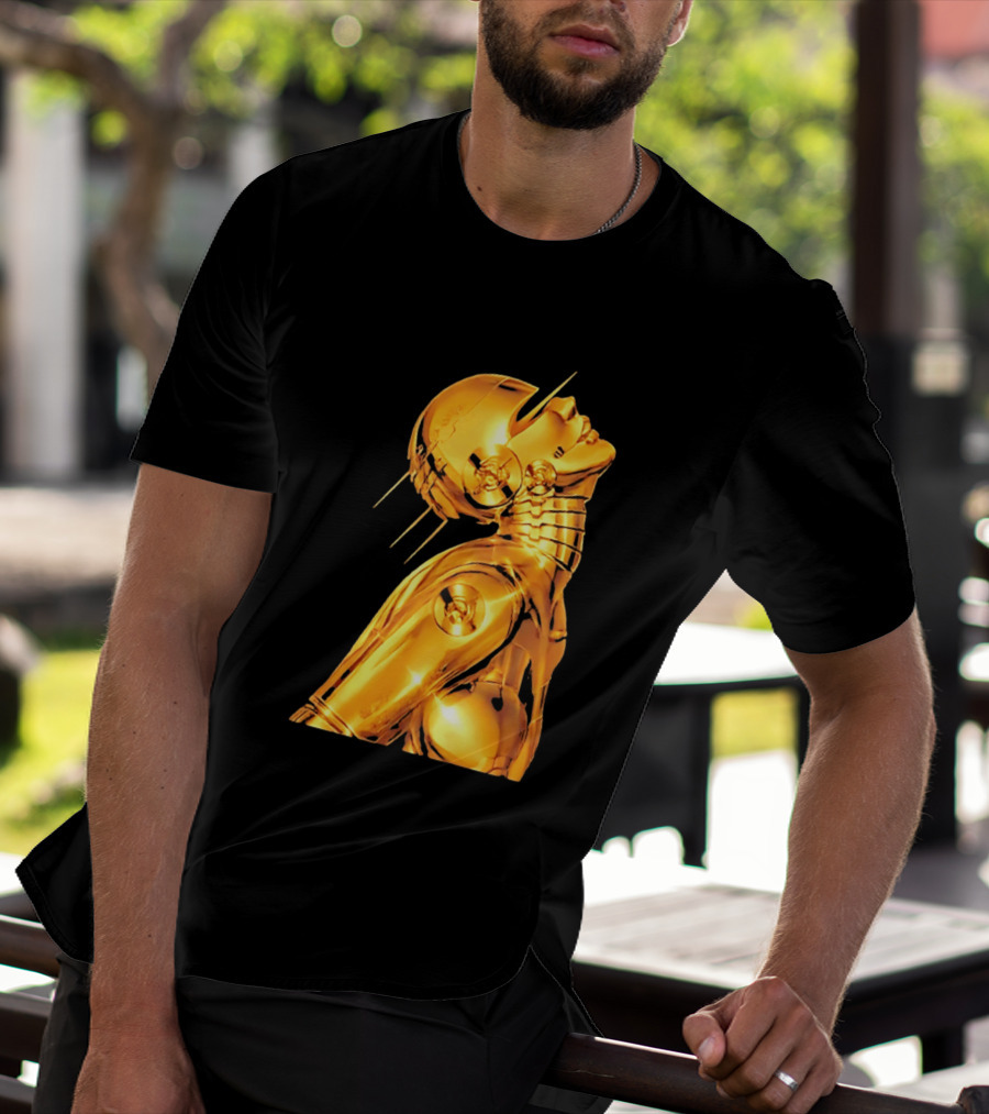 The Weeknd Echoes Of Silence Golden Futuristic Robot T-Shirt