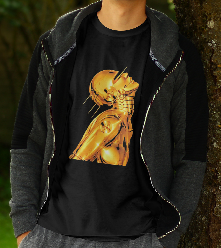 The Weeknd Echoes Of Silence Golden Futuristic Robot T-Shirt
