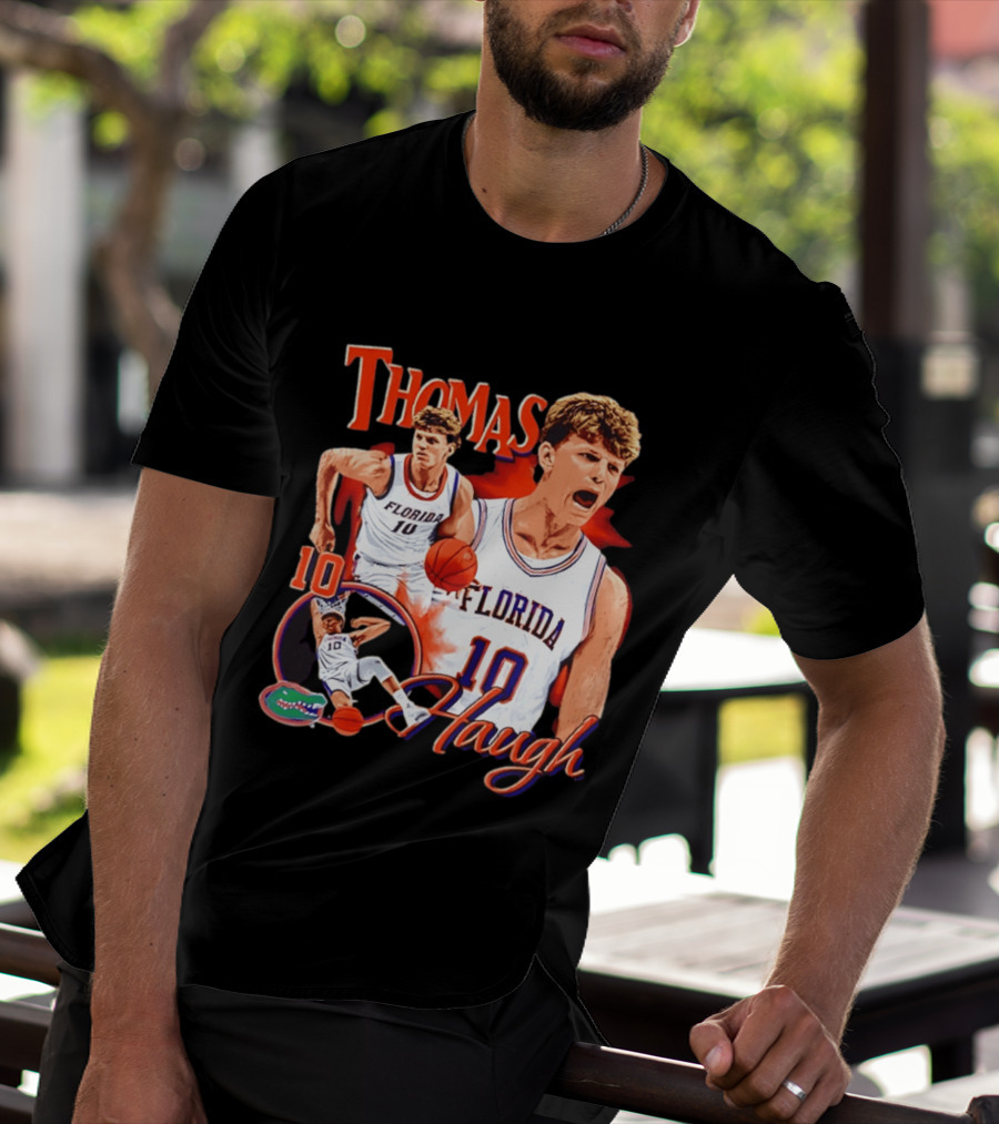 Thomas Haugh Florida Gators Basketball 10 NCAA Player T-Shirt