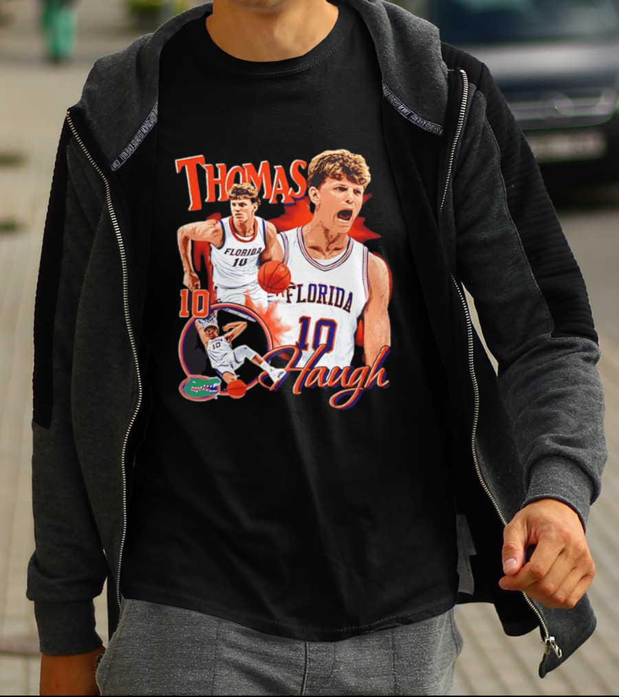 Thomas Haugh Florida Gators Basketball 10 NCAA Player T-Shirt