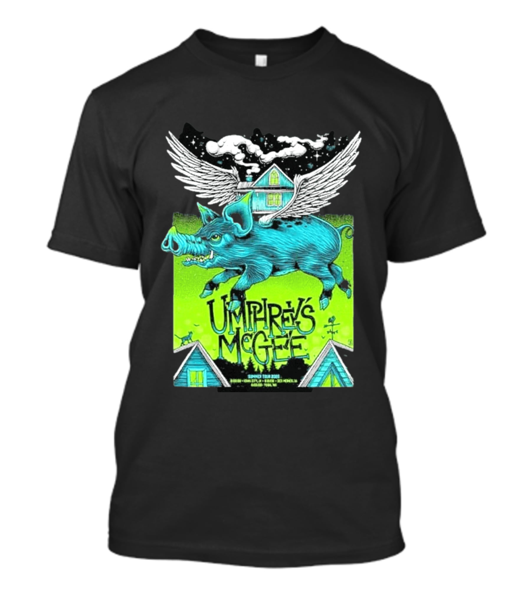 Umphrey's McGee Winged Pig Summer Tour 2026 Iowa City Des Moines Yuba T-Shirt