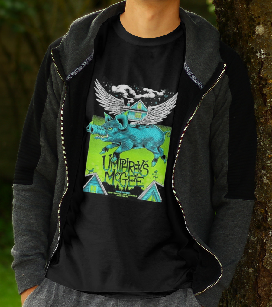 Umphrey's McGee Winged Pig Summer Tour 2026 Iowa City Des Moines Yuba T-Shirt