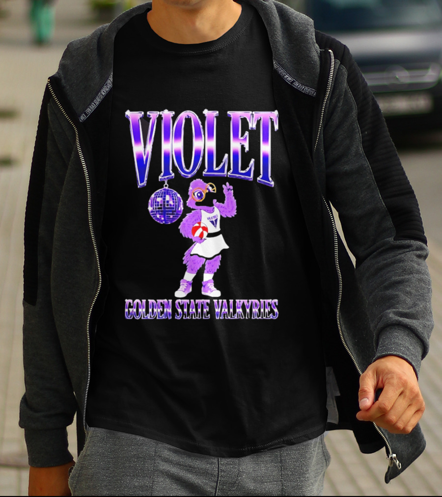 Violet Disco Golden State Valkyries Volleyball T-Shirt