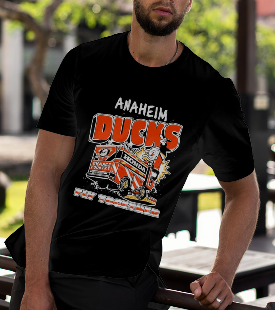 Anaheim Ducks Orange County Honda Fly Together T-Shirt