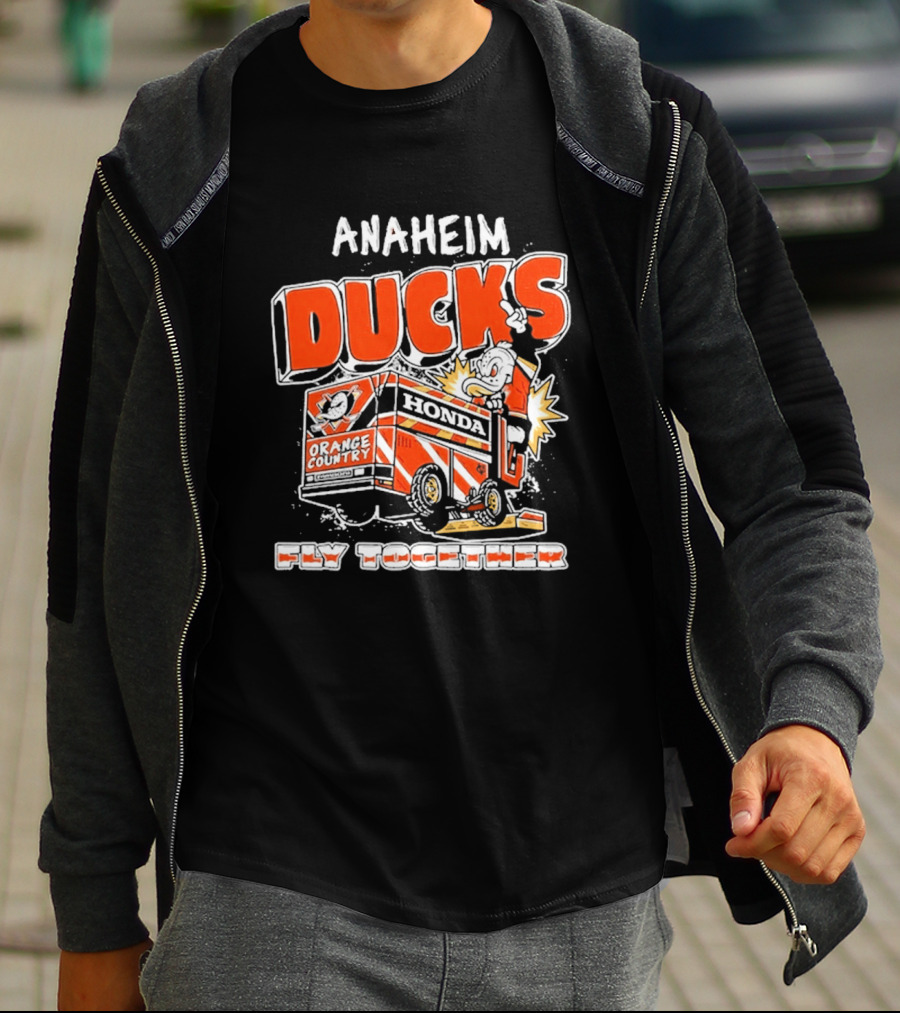 Anaheim Ducks Orange County Honda Fly Together T-Shirt