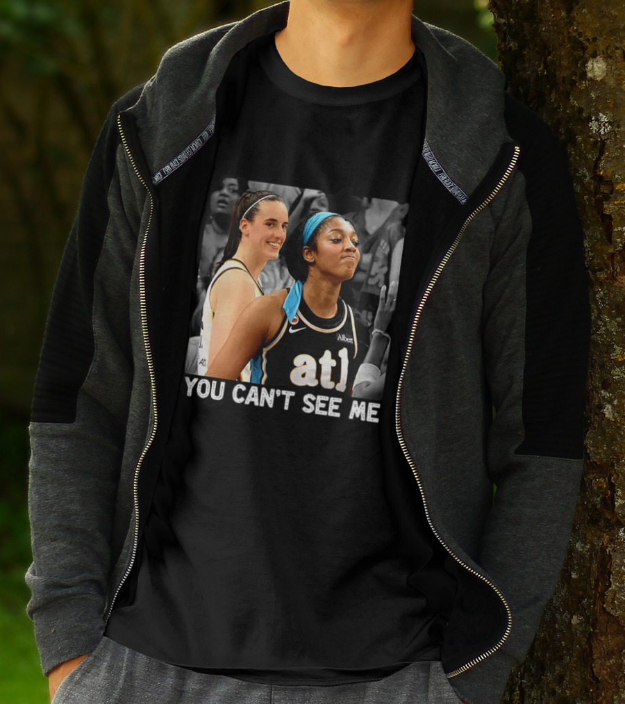 You Can't See Me Caitlin Clark Angel Reese ATL Basketball T-Shirt