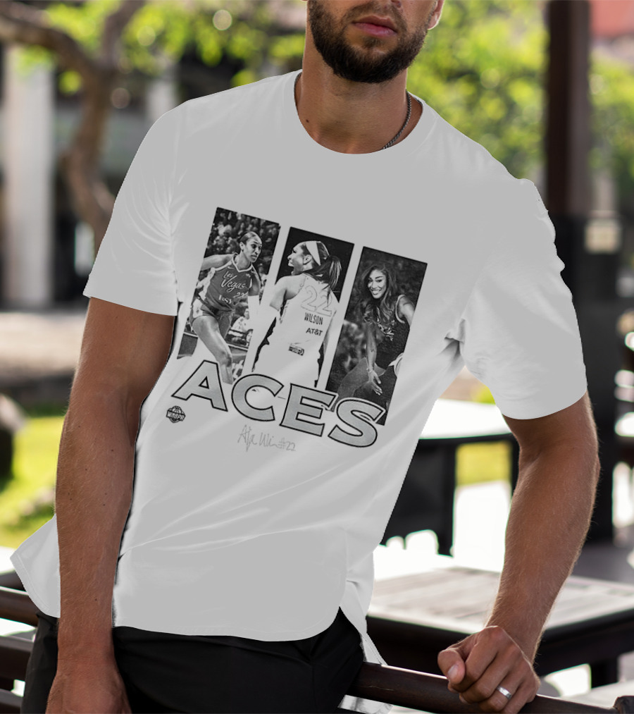Las Vegas Aces A'ja Wilson 22 WNBA Team Player Hustle T-Shirt