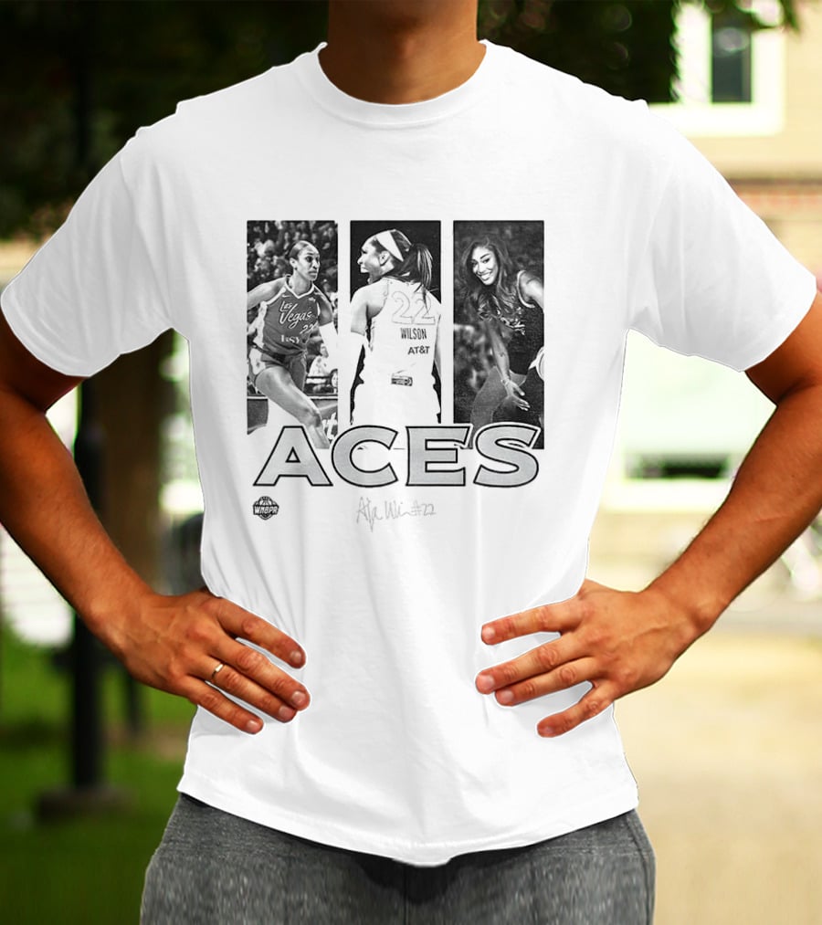 Las Vegas Aces A'ja Wilson 22 WNBA Team Player Hustle T-Shirt