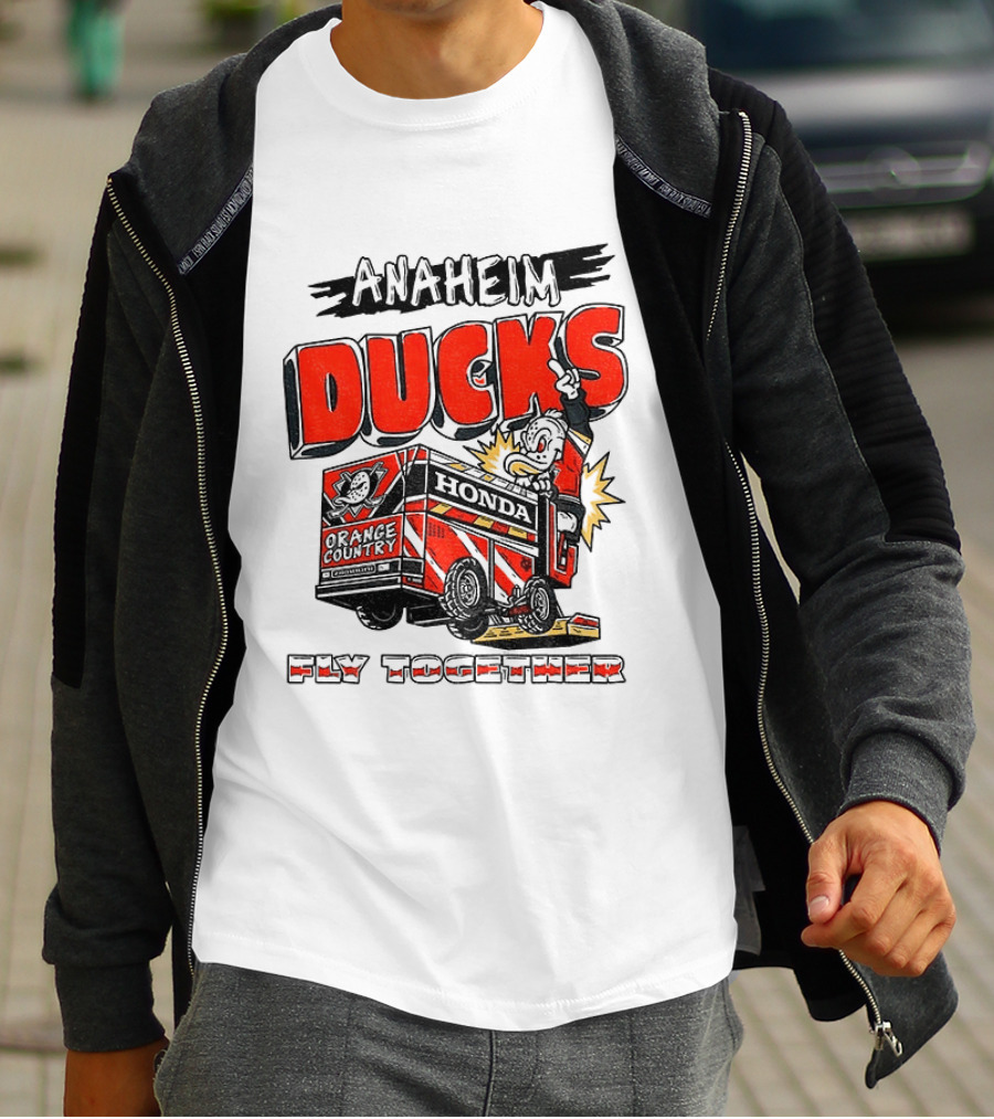 Anaheim Ducks Hockey Create Culture Honda Fly Together T-Shirt