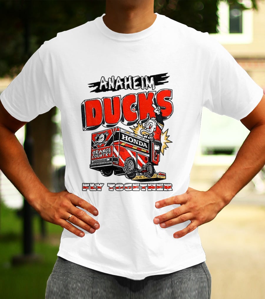 Anaheim Ducks Hockey Create Culture Honda Fly Together T-Shirt