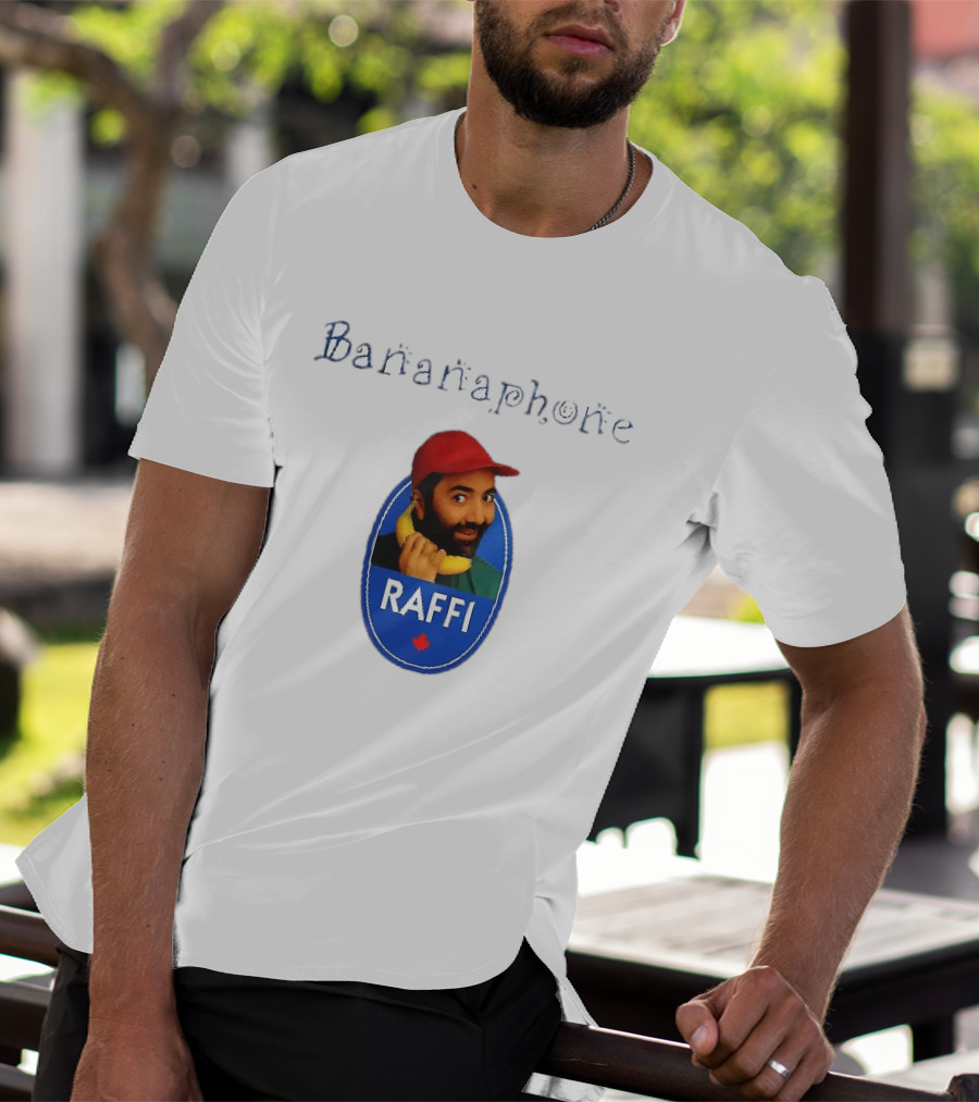 Bananaphone Raffi Bearded Man With Yellow Banana And Red Cap T-Shirt