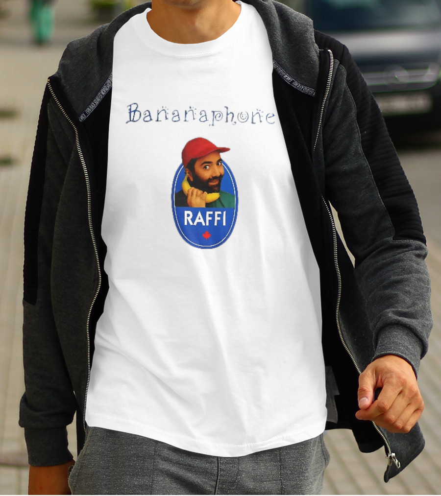 Bananaphone Raffi Bearded Man With Yellow Banana And Red Cap T-Shirt
