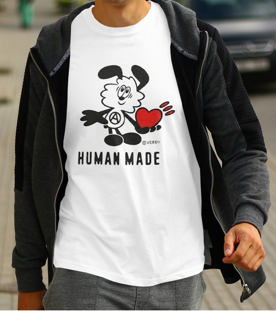 HUMAN MADE X VERDY BTS JHope Heart Character In Toronto T-Shirt