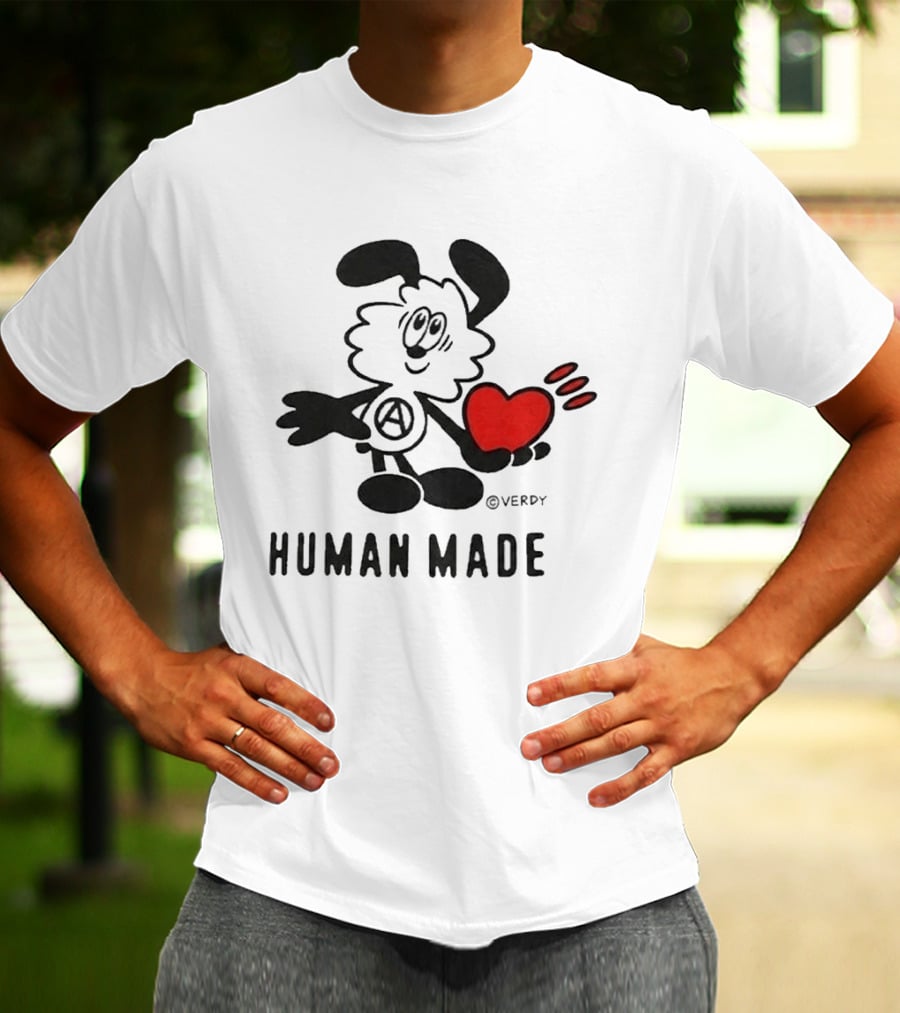 HUMAN MADE X VERDY BTS JHope Heart Character In Toronto T-Shirt