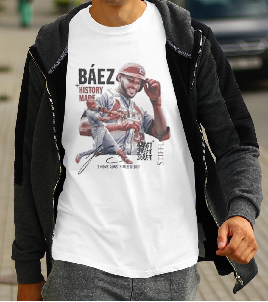Báez History Made 449 Ft 382 Ft 368 Ft St Louis Slugger Scene T-Shirt