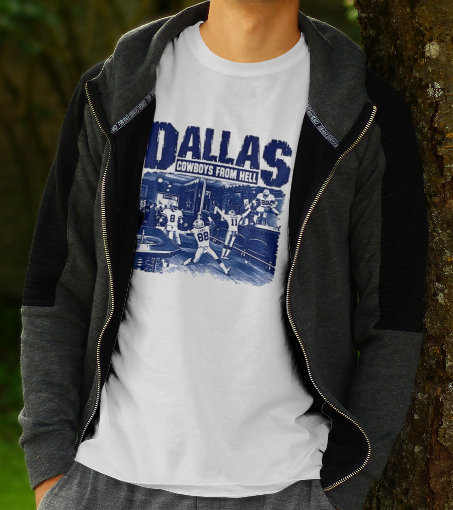 Dallas Cowboys From Hell Football Bar Scene T-Shirt