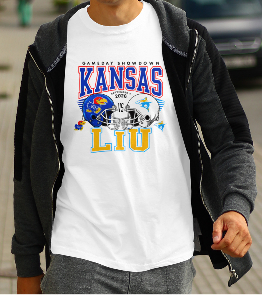 Kansas Vs LIU Gameday Showdown September 2026 T-Shirt