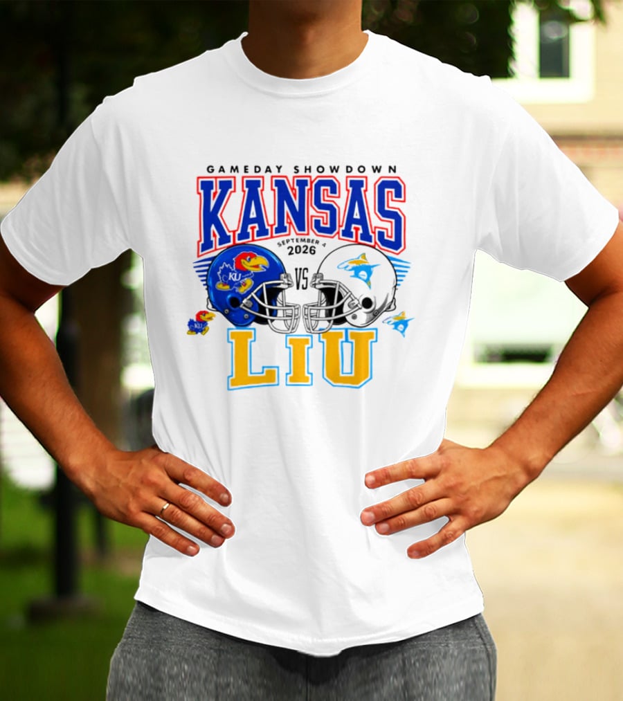 Kansas Vs LIU Gameday Showdown September 2026 T-Shirt