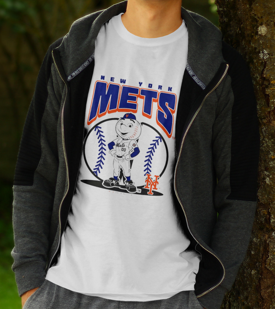 New York Mets Mr. Met Baseball 2026 Mania MLB Team Spirit T-Shirt