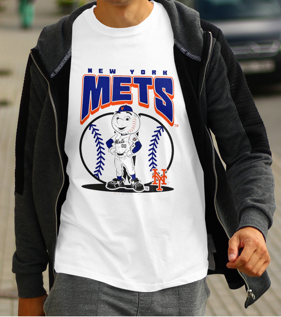 New York Mets Mr. Met Baseball 2026 Mania MLB Team Spirit T-Shirt