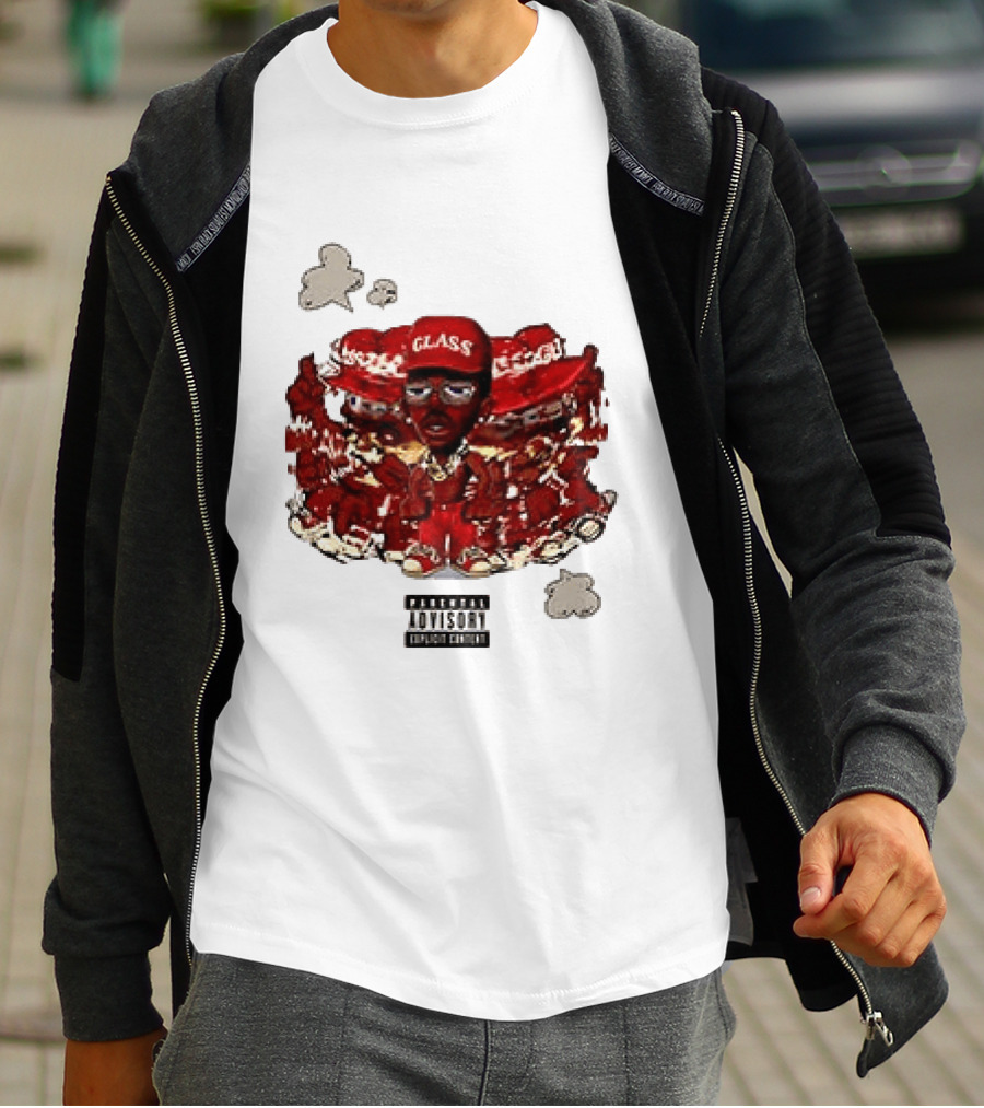 Parental Advisory Explicit Content Tyler The Creator Glass Red Hat T-Shirt