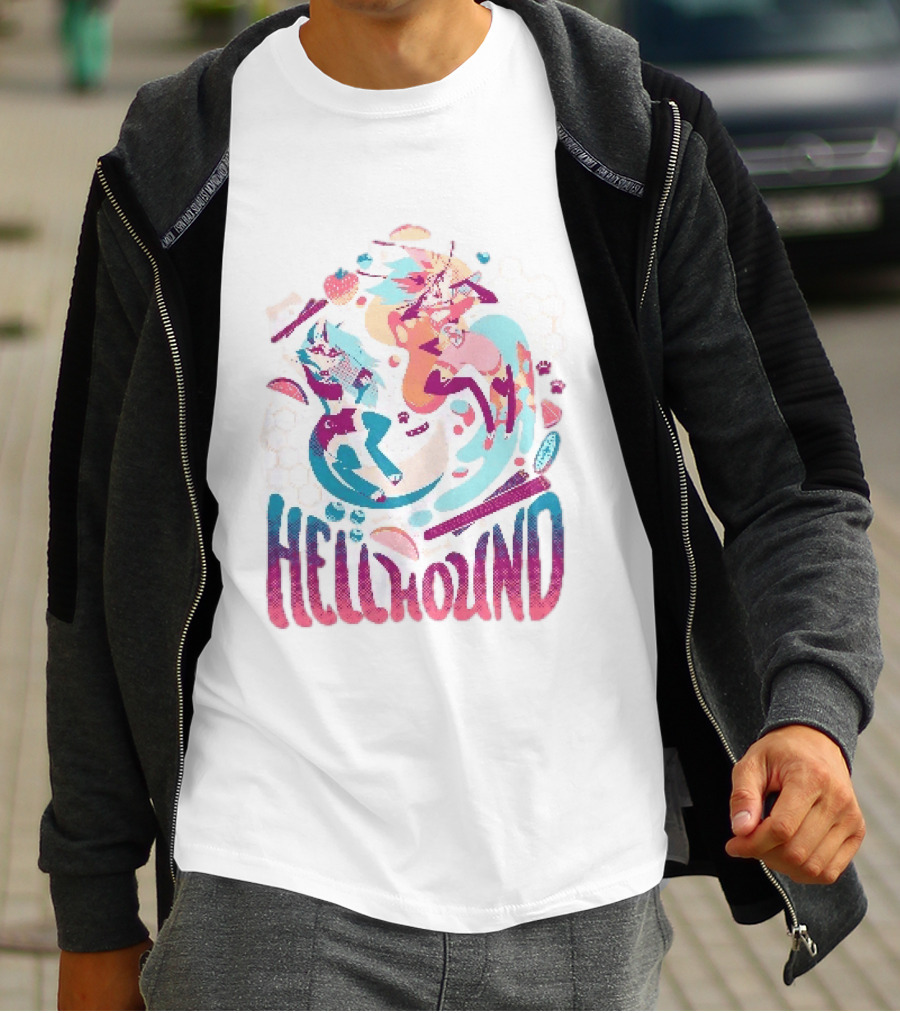 Spindlehorse Hellhound Colorful Dynamic Characters T-Shirt