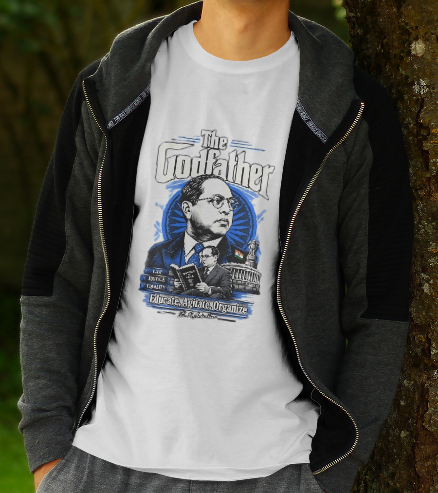 The Godfather B R Ambedkar Educate Agitate Organize Law Justice Equality T-Shirt
