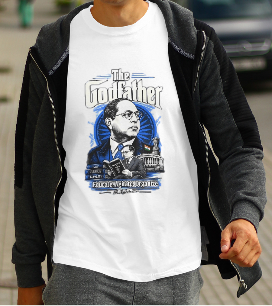 The Godfather B R Ambedkar Educate Agitate Organize Law Justice Equality T-Shirt