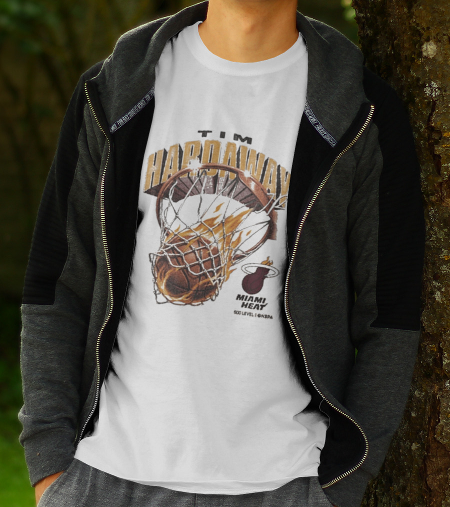 Tim Hardaway Miami Heat Basketball Flames Collier County T-Shirt