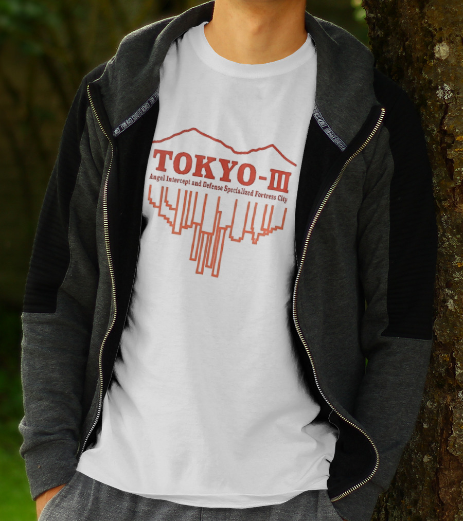 Tokyo Iii Angel Intercept Defense Specialized Fortress City Inverted Skyline T-Shirt