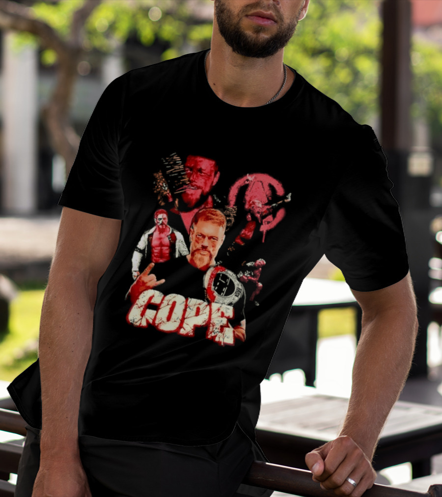 Adam Copeland Wrestling Pose Cope AEW Iconic Red T-Shirt