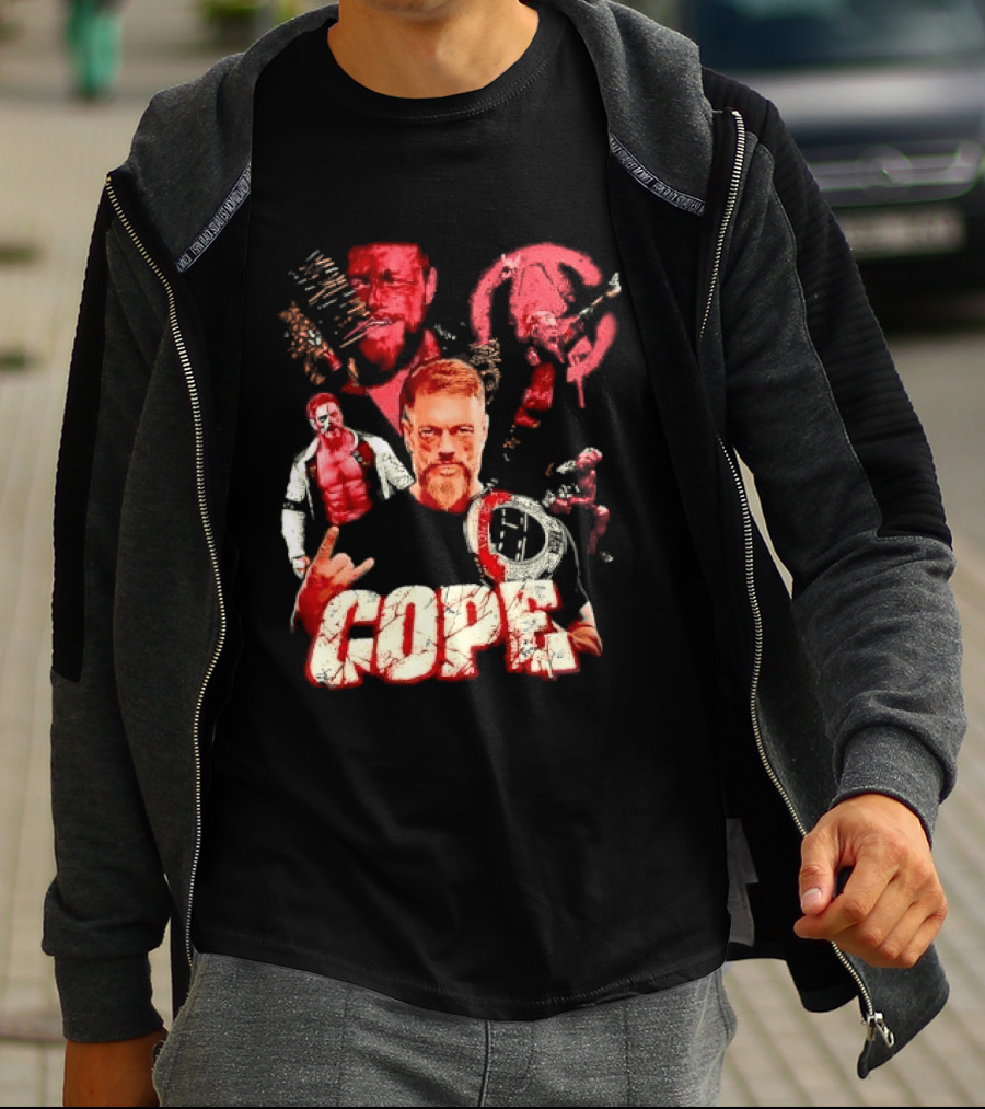 Adam Copeland Wrestling Pose Cope AEW Iconic Red T-Shirt